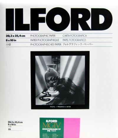 Ilford Multigrade IV Fiber DW Black & White Paper 8x10 25 Shts, Glossy